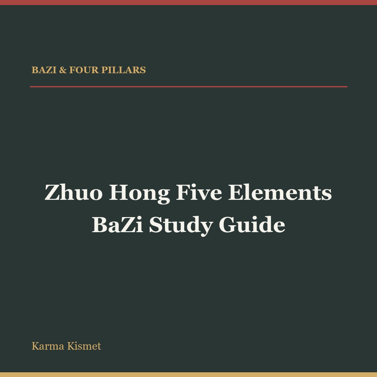Zhuo Hong Five Elements BaZi Study Guide full-title square course cover