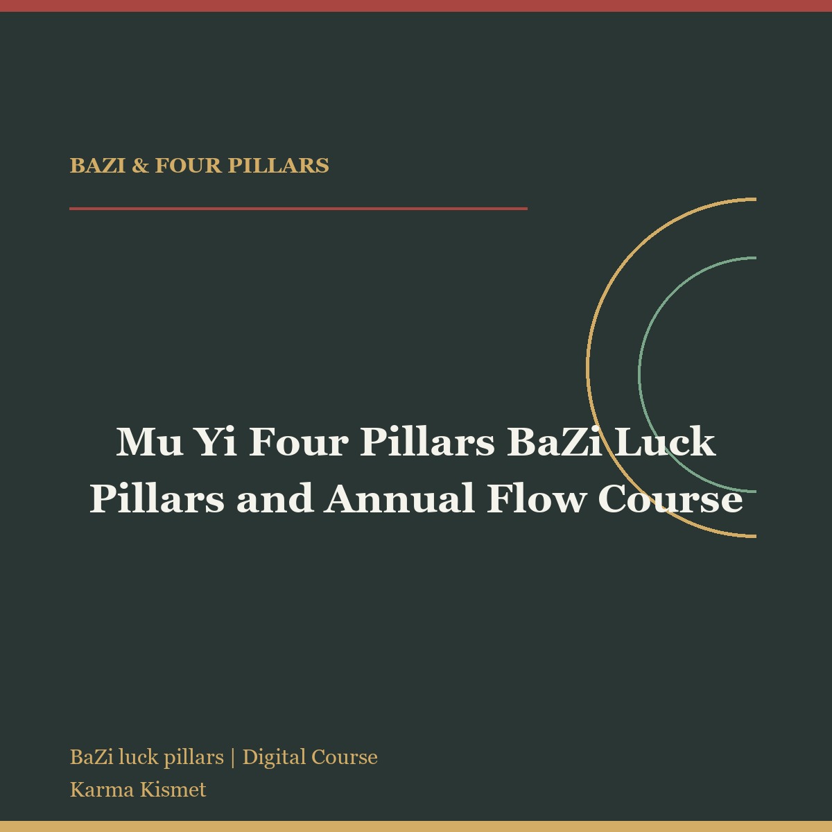 Mu Yi Four Pillars BaZi Luck Pillars and Annual Flow Course course cover