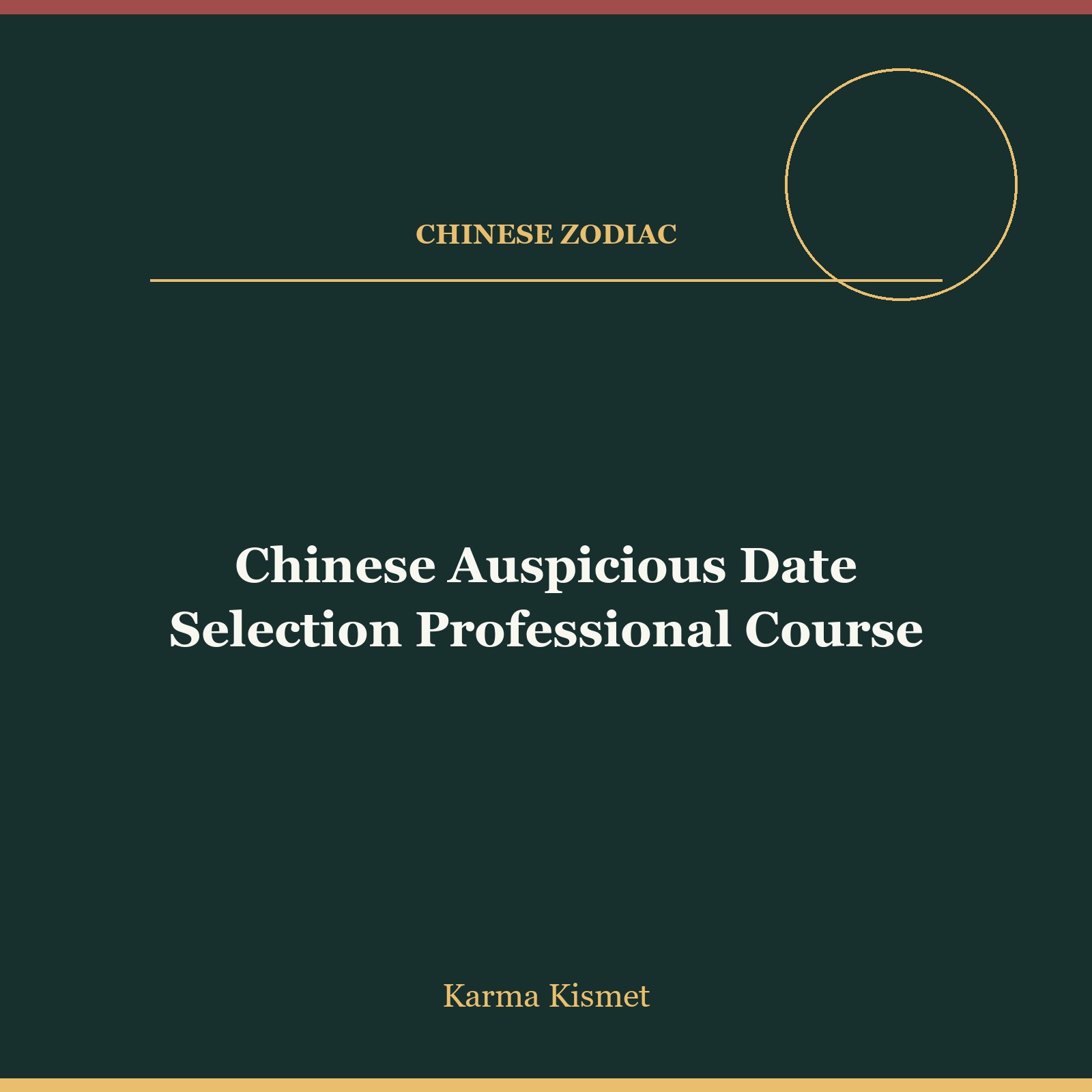 Chinese Auspicious Date Selection Professional Course course cover