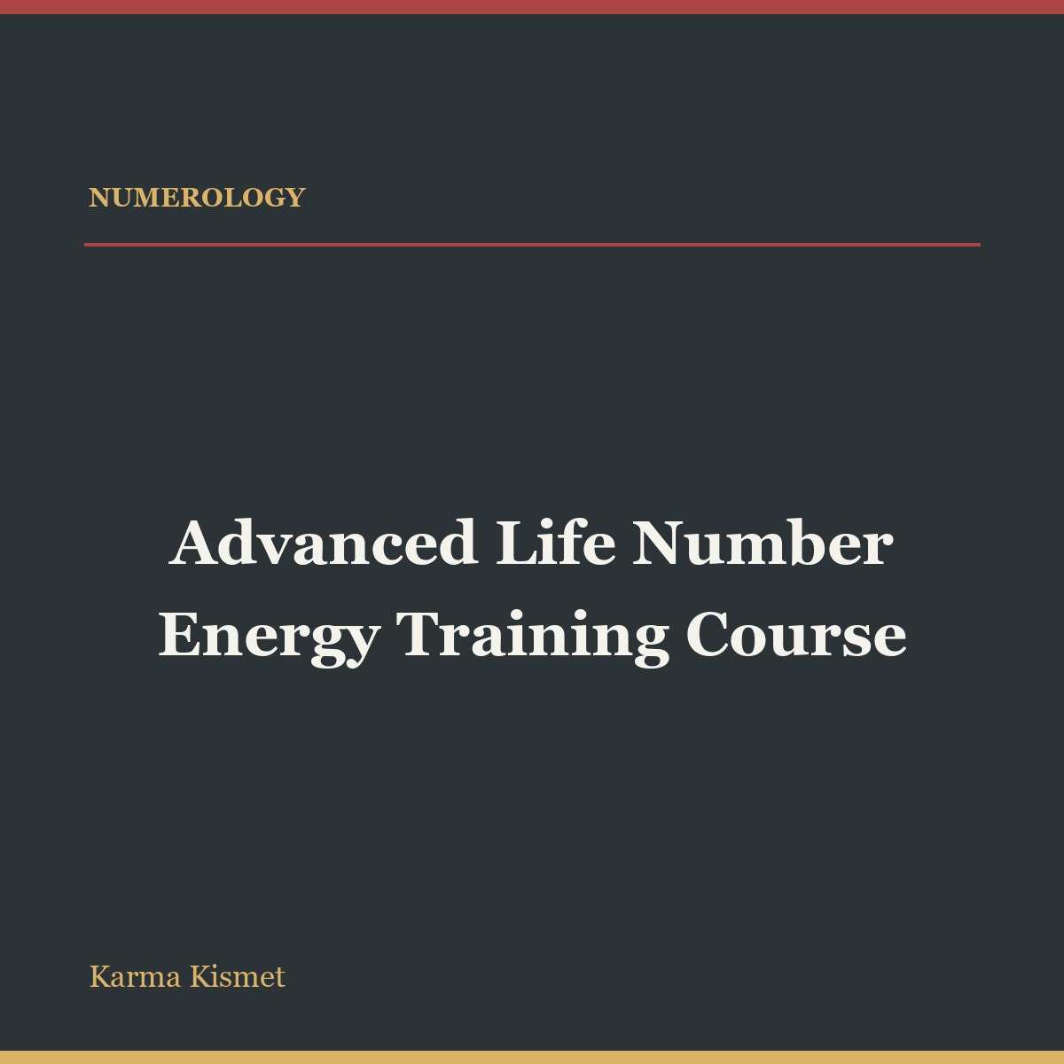 Advanced Life Number Energy Training Course full-title square course cover