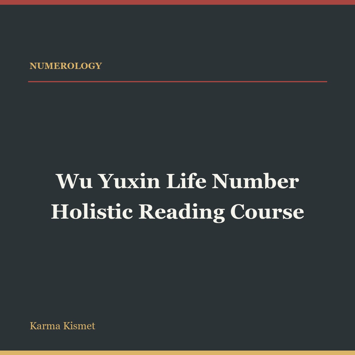 Wu Yuxin Life Number Holistic Reading Course full-title square course cover