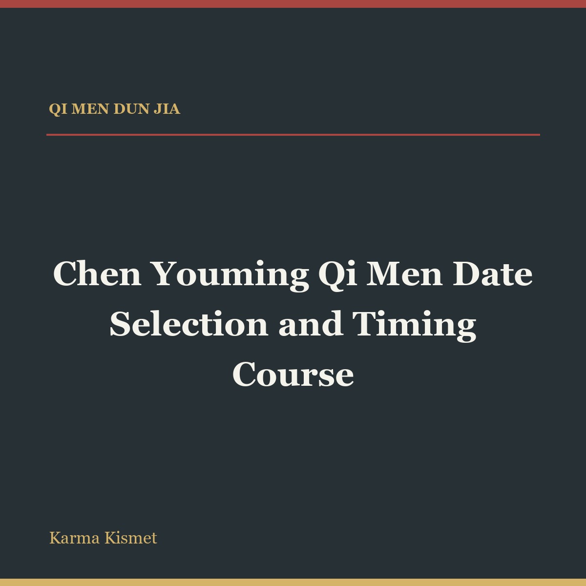 Chen Youming Qi Men Date Selection and Timing Course full-title square course cover