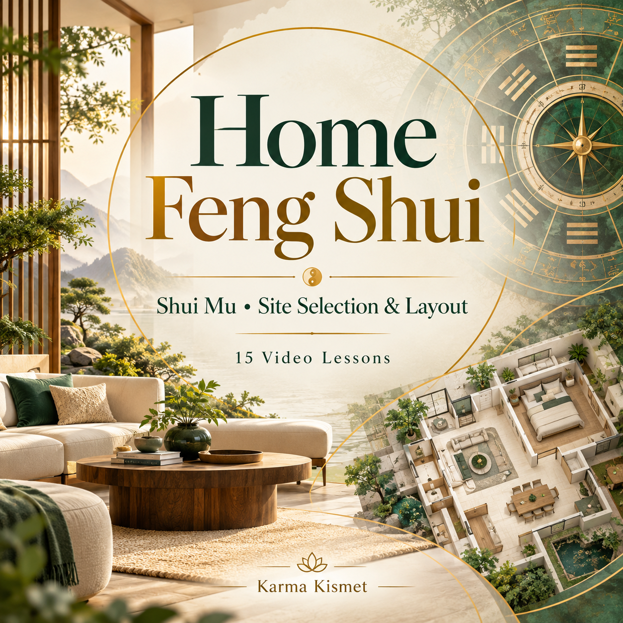 Home Feng Shui — Shui Mu Site Selection and Layout, 15 Video Lessons