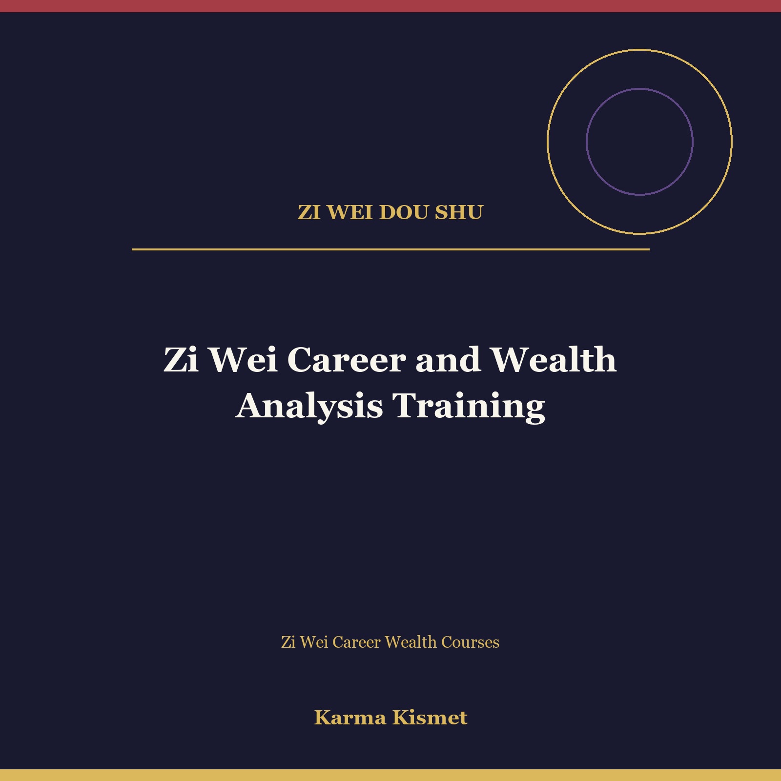 Zi Wei Career and Wealth Analysis Training course cover